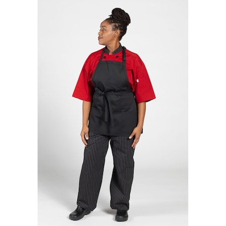 Adjustable 3-Pocket Bib Apron Blk